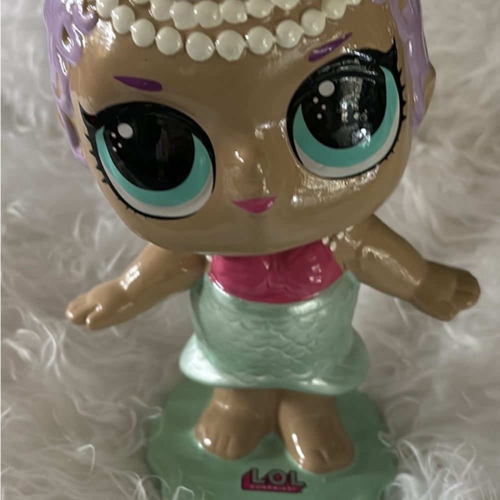 L.O.L. Surprise! Doll with Purple Hair and Pink Top Ceramic Bank New